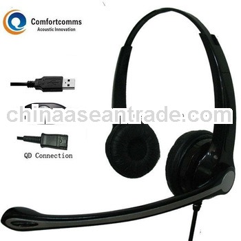 Super Pro call center usb computer headset HSM-902FPQDUSBC