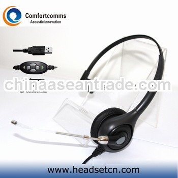 Super Pro high quality usb headset for call center HSM-600TPQDUSBC