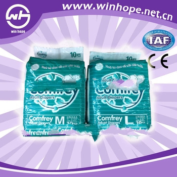 Super absorbent adult baby print diaper with free sample