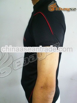 Super quality hot-sale cheap plain black golf t shirt