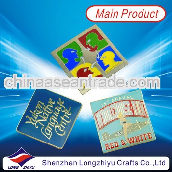 Suvenir fashion square enamel metal New design coin medal with resin for sale