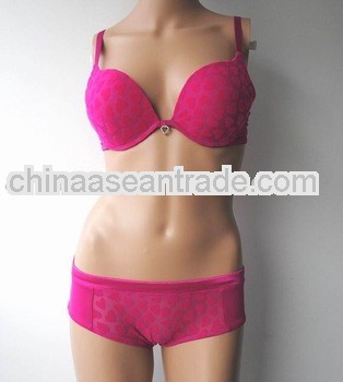 Sweet Love Printed Pink Sexy Lingerie Set