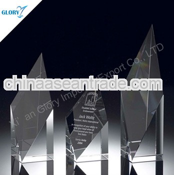 Symbolic blank peak crystal awards sports medal