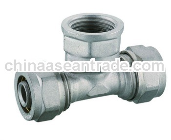 T1173 CxFIxC' Brass Tee For PEX-Al-PEX