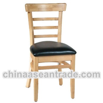 T277 Restaurant Used Solid Rubber Wood Dinning Chair
