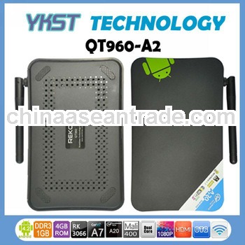TV Box QT960-A2 with Android 4.2 Allwinner A20 Cortex-A7 Dual Core 1.5GHz Mali400MP2 GPU RAM 1GB ROM