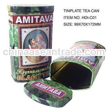 Tea tin can with customized printing
