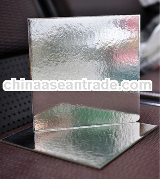 The silver sheet cake boards/drums