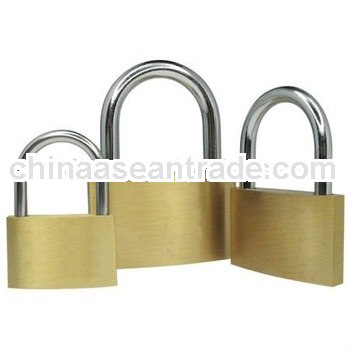 Thin brass padlock