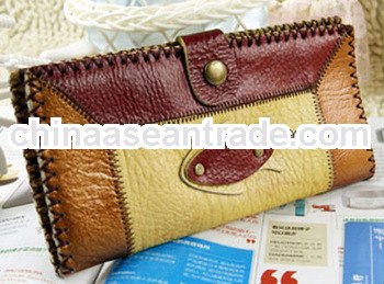Top-graded authentic leather women purse man wallet