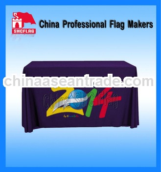 Tradeshow Advertising Cheap Polyester Logo Tablecloth
