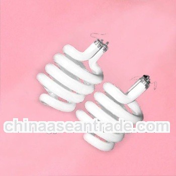 Tri-color half sprial cfl lamp raw material with ce and rohs