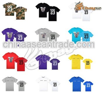Twill promotional contrast color t-shirt with printing
