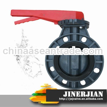 UPVC Flange Type Plastic Butterfly Valve
