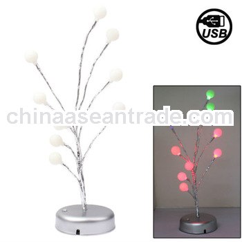 USB / Battery Operated Flashing LED Tree with Flashing Ornaments