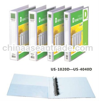 US-2020D PVC cover cardboard 2 D ring binder file