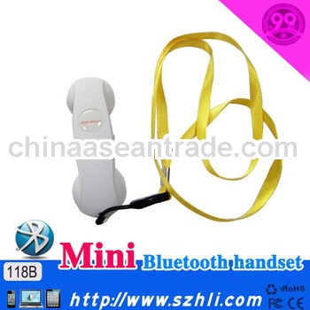 Unique extremely mini design fashional bluetooth mobilephone handset with fascinating LED indicating
