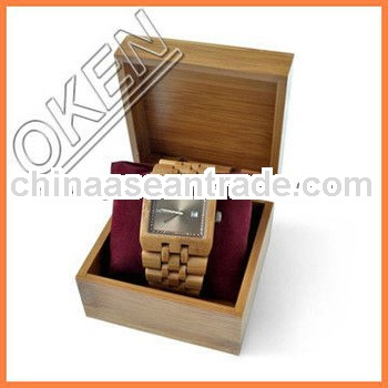 Unisex wood bracelet watch with custom boxes