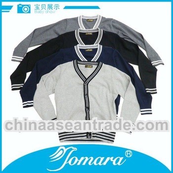 V-neck long sleeve europe style boys knitted cardigan sweater
