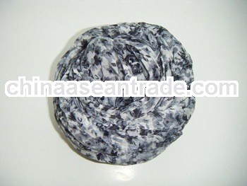 Various color voile printed scarf
