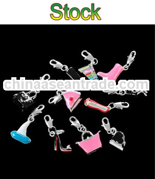 Vnistar wholesale metal bracelet charms for jewelry making with lobster clasp , HCC-charm, On stock