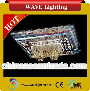 WLC-41 crystal with remote control brass pendant lamp
