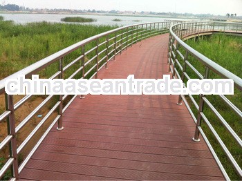 WPC Outdoor Hollow and Solid Dark Teak Wood Plastic Composite Flooring Decorative WPC Decking