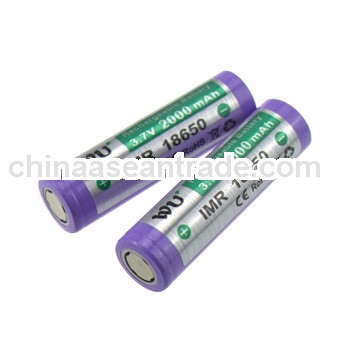 WU IMR 18650 2000mAh 3.7V Cylindrical Li-ion Battery