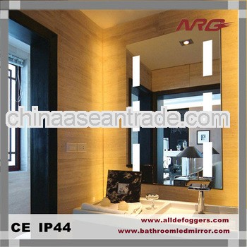 Wall mounted lighted mirrors bathrooms