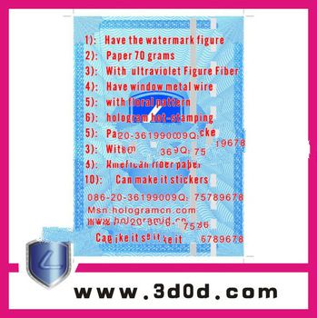 Watermark Hologram Tickets