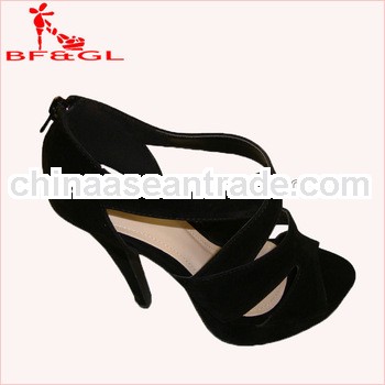Waterproof Zipper High Heel Lady Sandals
