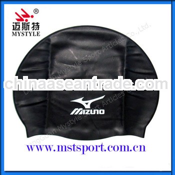 Waterproof silicone penguin print swimming caps