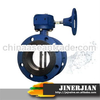 Weak Acid Double Flange Worm Butterfly Valve
