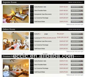 Website Design for hotels with room booking system