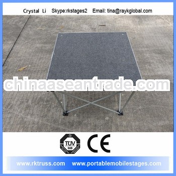 Wedding carpet portable stage for sale.mobile folding stage