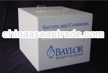 White Acrylic Ballot Box