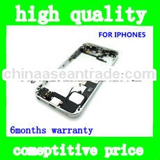 White Back Glass Preassembled Midframe Replacement for iPhone 5