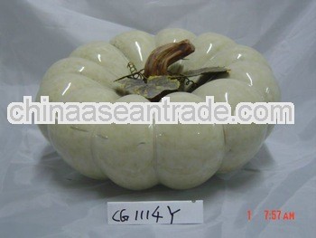 White Ceramic Pumpkin For Halloween