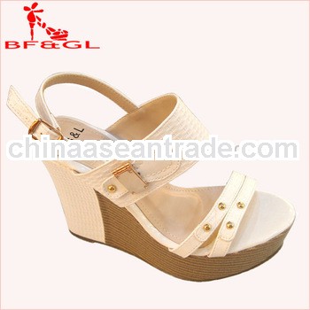 White Fashion 2013 Women Platform Wedges Sandals