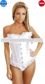 White Royal Flower Lace Sexy Underwear with G-string(036)