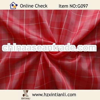 White and Red Checked Shirtings Fabric Wide Checks Fabric