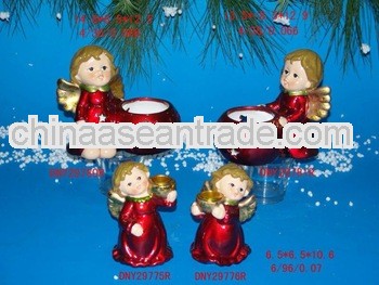 White angel porcelain tealight holder