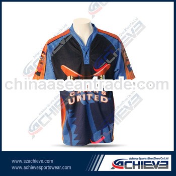 White sublimated rugby uniforms with low MOQ