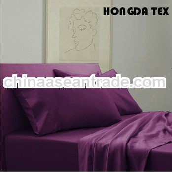 Wholesale 300TC 100%bamboo solid bed sheet