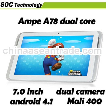 Wholesale 7 inch Ampe A78 Dual Core Android Tablet PC capacitive screen