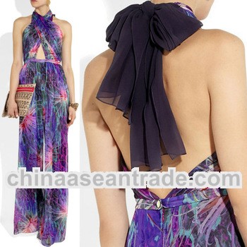 Wholesale Bulk Women Clothing For Sale/Sexy Halter Silk Chiffon Maxi Dress/Factory Directly Sale Who