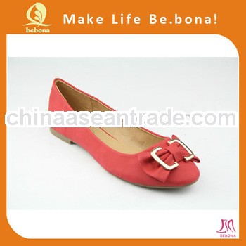 Wholesale Casual Ballerina Womens PU walking flat shoes