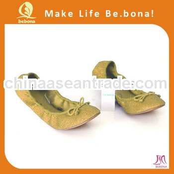 Wholesale OEM elegant cheap glitter durable folding shoes