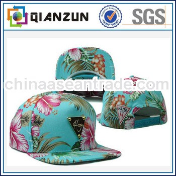 Wholesale Snapback Cap ,Hot Sell Camp Trucker cap,Floral Flat Brim Snapback Hats/Caps