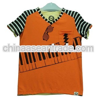 Wholesale! Striped Sleeve Baby Cotton T Shirt